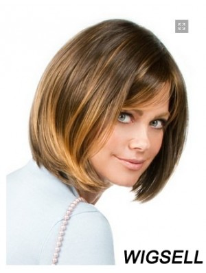 Capless Chin Length Straight Blonde Popular Bob Wigs