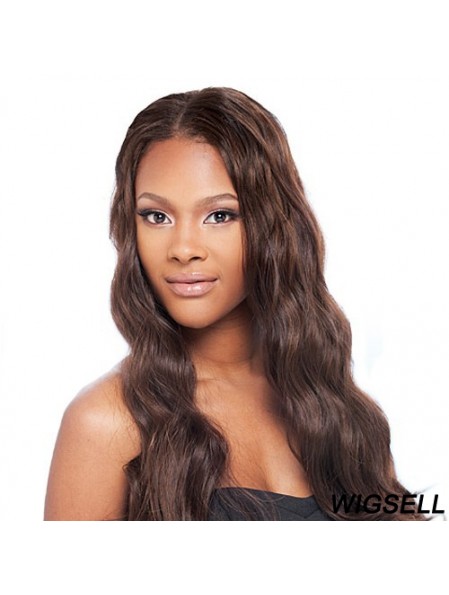 Long Auburn Wavy Without Bangs New African American Wigs
