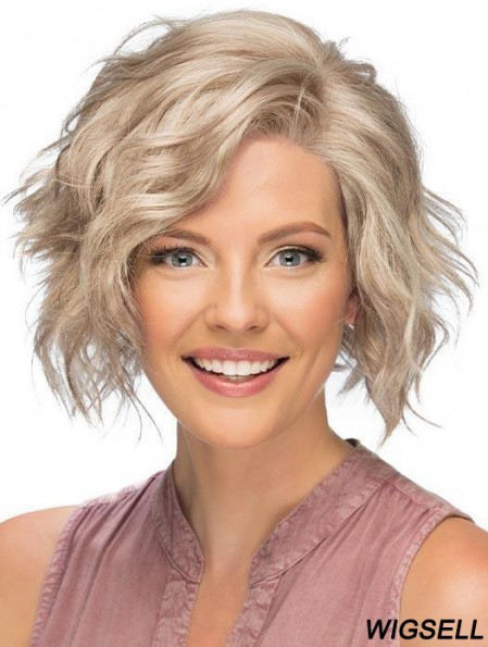 Curly Blonde Wig Short Lace Front Wig Classic Women Wig UK