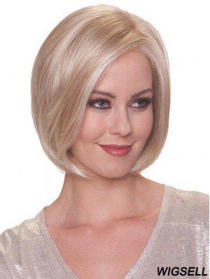 Blonde Bob Wig Synthetic Mono Top Wig Cheap Online For Ladies