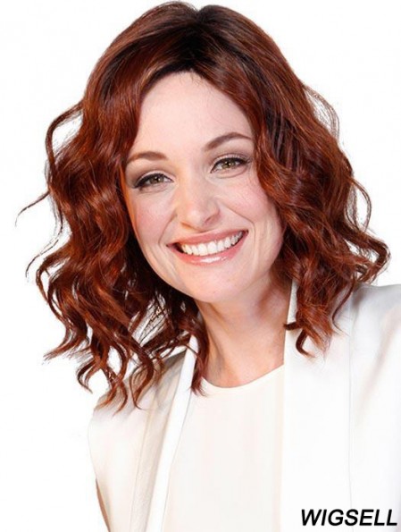 Layered 12 inch Shoulder Length Curly Best Medium Wigs