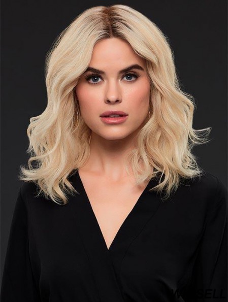 Layered 14 inch Shoulder Length Wavy Style Medium Wigs