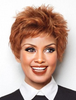 Boycuts Auburn Straight 4 inch Cropped Synthetic Raquel Welch Power Wig