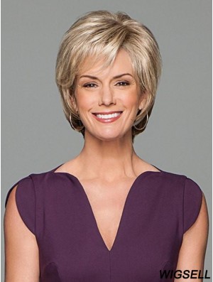 Short Wavy Blonde 6 inch Lace Wig Cap