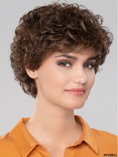 Curly Brown Short 8 inch Gorgeous Classic Wigs
