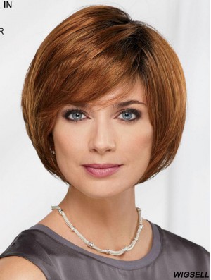 10 inch Chin Length Auburn Straight Comfortable Bob Wigs