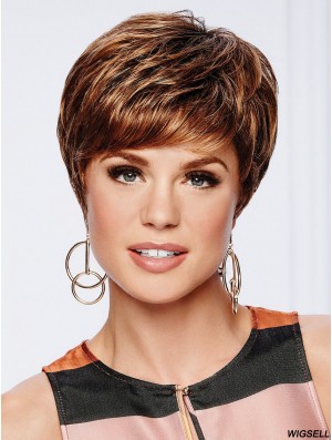 Layered Copper Straight 6 inch Capless Wigs