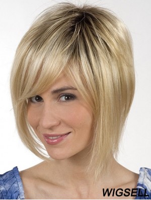 Chin Length Blonde Great 8 inch Straight Bob Wigs