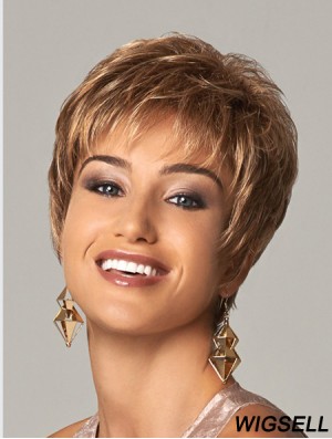 Curly Layered 8 inch Blonde Soft Synthetic Wigs