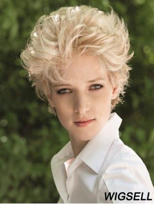 Lace Front Boycuts Short Straight Blonde Sale Synthetic Hair