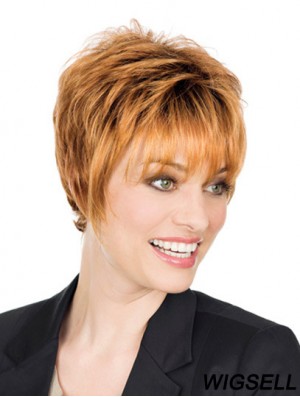 Straight Blonde Good Short Classic Wigs