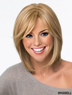 Straight Layered 12 inch Blonde Best Synthetic Wigs