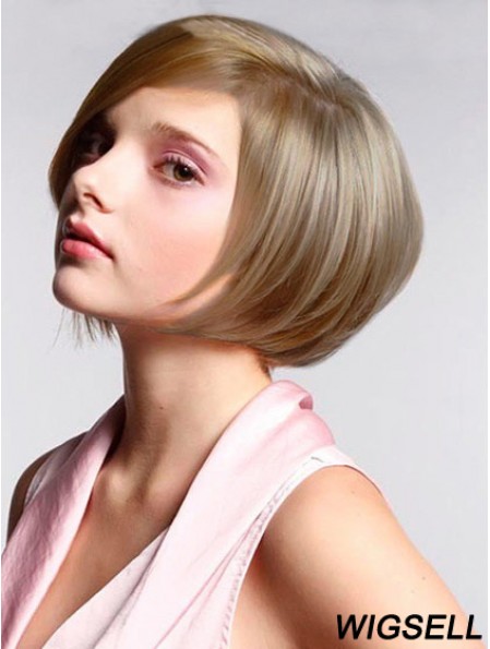 Lace Front Chin Length Straight Blonde Best Bob Wigs