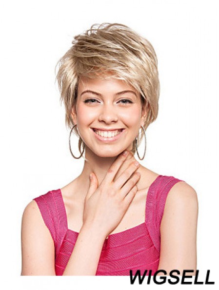 Short Boycuts Straight Blonde Amazing Synthetic Wigs