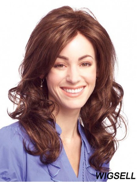 Top Auburn Long Without Bangs Wavy Glueless Lace Front Wigs