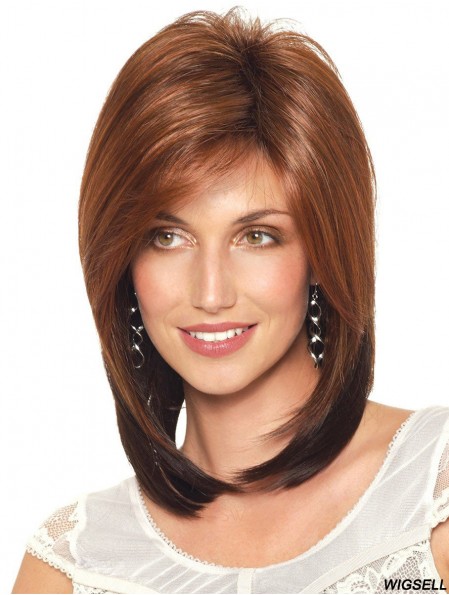 Shoulder Length Bobs Straight Auburn Discount Synthetic Wigs