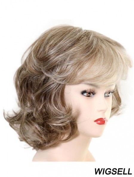 Chin Length Layered Wavy Soft Synthetic Wigs