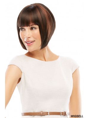 Lace Front Short Straight Auburn Modern Bob Wigs