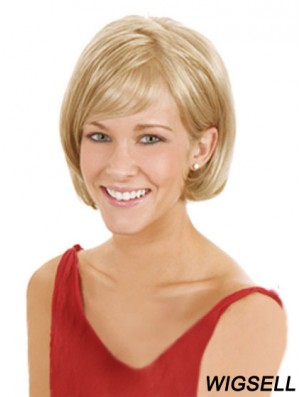 Lace Front Chin Length Straight Blonde High Quality Bob Wigs