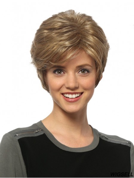 Sleek 8 inch Wavy Blonde Boycuts Short Wigs