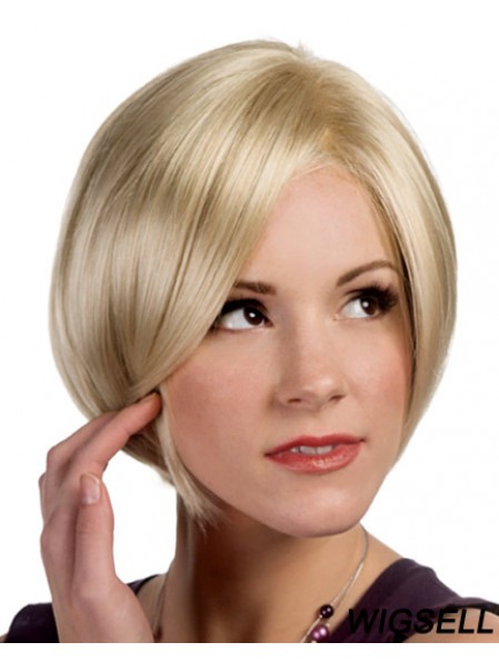 Straight Chin Length Blonde 10 inch Lace Front Hairstyles Bob Wigs