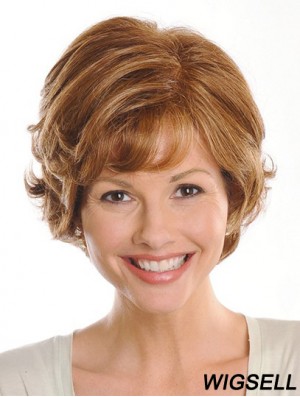 Brown Chin Length Wavy Layered 9 inch Exquisite Medium Wigs