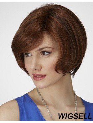 Straight Chin Length Auburn 9 inch Lace Front Best Bob Wigs