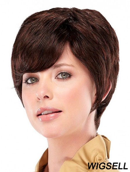 Cropped Layered Straight Auburn Exquisite Synthetic Wigs