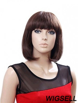 Chin Length Bobs Straight Auburn Incredible Synthetic Wigs