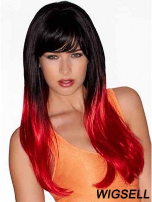 Straight Discount 22 inch Ombre/2 Tone With Bangs Long Wigs