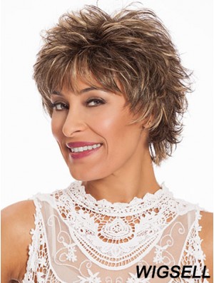 Wavy Layered 8 inch Modern Short Wigs