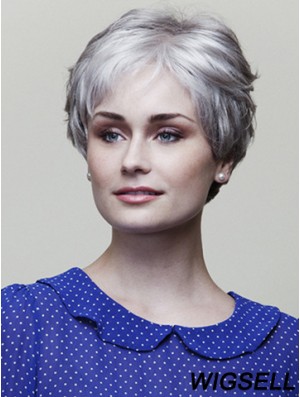 Wavy Grey 8 inch Great Short Wigs