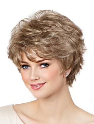 Capless Short Wigs UK For Ladies Natural Looking