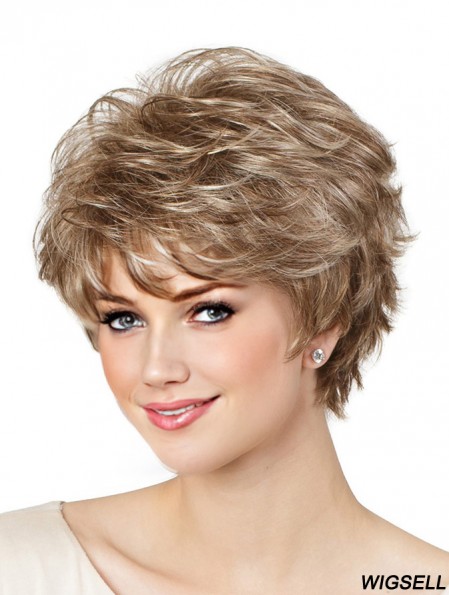 Capless Short Wigs UK For Ladies Natural Looking