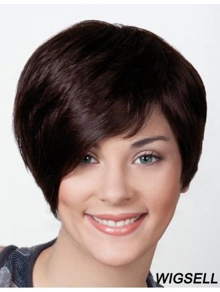 Black Boycuts Short 8 inch Straight Synthetic Monofilament Wig Sale