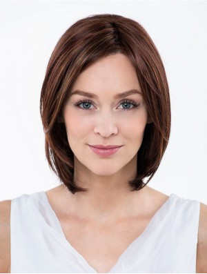 11 inch Straight Red Synthetic Shoulder Length Capless Wig Bobs