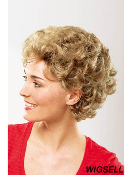 Synthetic Curly Blonde 8 inch Short Capless Classic Womens Wigs