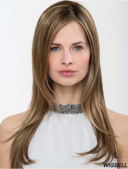 Synthetic Ombre/2 tone Straight 18 inch Capless Without Bangs Ladies Long Wig
