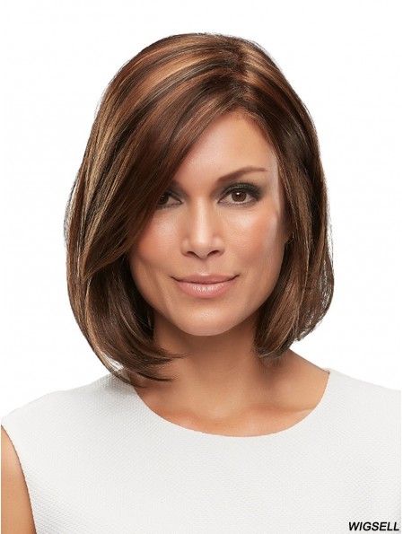 Auburn Chin Length Wig Monofilament Straight Wig Cameron Wig 12 Inch