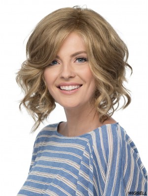 Curly Blonde Layered 10 inch Lace Front Wigs