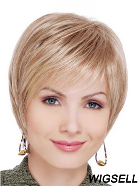 Best Blonde Short Straight Layered Lace Front Wigs