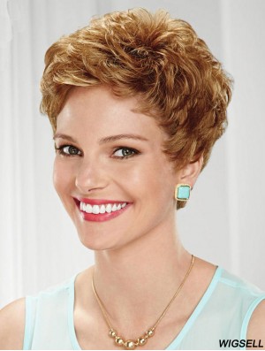 Cropped Wavy Boycuts Sassy Blonde Lace Front Wigs