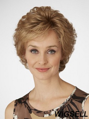 Short Curly Layered Popular Blonde Lace Front Wigs