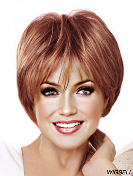 Great Red Short Straight Boycuts Lace Front Wigs