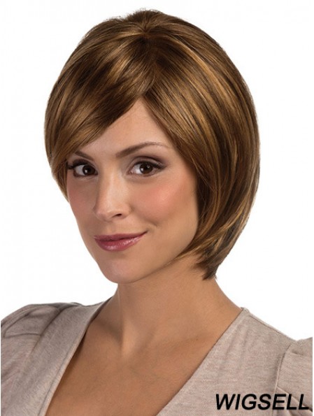 Lace Front Chin Length Straight Brown Perfect Bob Wigs
