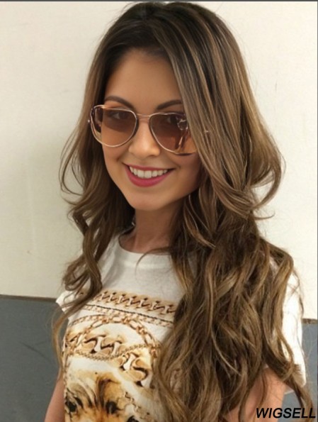 Style Brown 24 inch Wavy Long Layered  Wigs