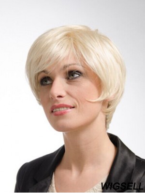 Blonde 10 inch Flexibility Short Straight Layered Lace Wigs