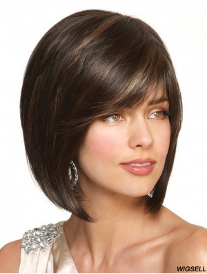 Bobs Chin Length Brown Straight Online Petite Wigs