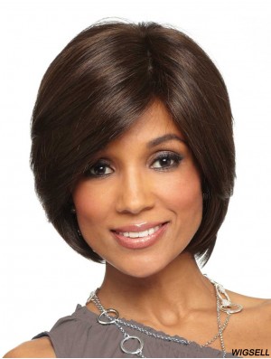 Lace Front Chin Length Straight Brown Ideal Bob Wigs