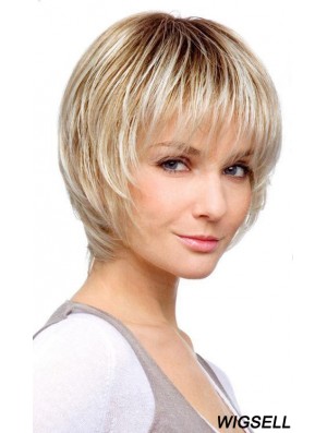 Chin Length Blonde Suitable 10 inch Straight Bob Wigs